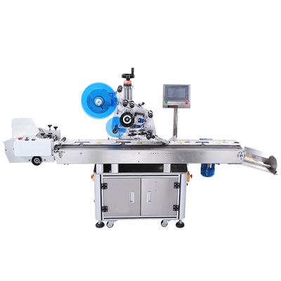 China JIUZEO Food Book Box Carton Pouch Bag Automatic Paging Flat Labeling Applicator, Barcode Printing Flat Labeling Machine Factory for sale