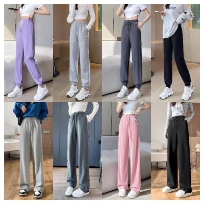 China Anti-wrinkle Factory stock simple style legged Harlan pants full of jogging pants winter sports leisure embroidery Plush warm clothes for sale