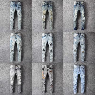 China Breathable 2023 New Style custom jeans ripped skinny male jeans hot selling high quality Men's Jeans for sale