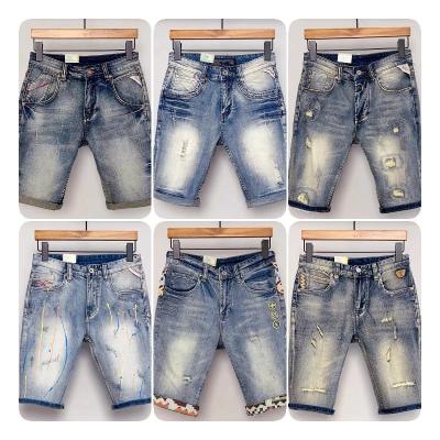 China Anti-wrinkle Wholesale High Quality Pocket Denim Shorts Men Short Pants Cargo Pocket Jeans Skinny shorts for sale