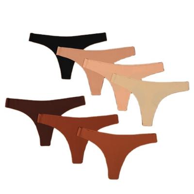 China New Design Breathable Ladies Panties Sexy Mature Girls Panties Thongs For Women Seamless T-back Underwear for sale