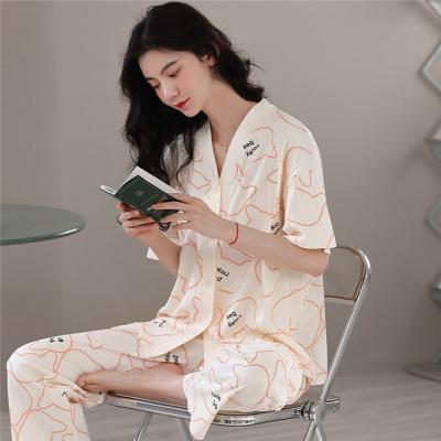 China Wholesale Sleepwear QUICK DRY Women's Pajamas Women Cotton Two Piece Pajama Sets Summer Pajamas for sale