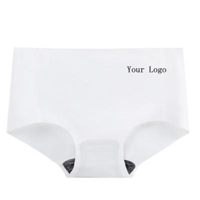 China 2040 Breathable Women's Panties Seamless Ice Silk Underwear Custom Logo Letter Panty Plus Size Sublimation White Knickers for sale