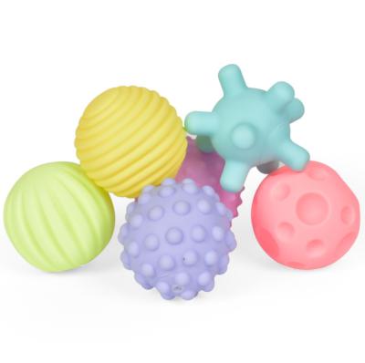 China Drop shipping baby ball toy baby message ball baby waterproof sensory rubber hand toy drop catch ball for sale