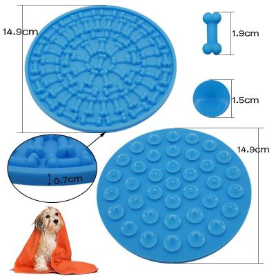 China Hot Selling Viable Free Non-slip Bath Toy Silicone Dog Bath Suction Mat Dropshipping Food Grade BPA Silicon Dog Bath Mat Pet Toys for sale