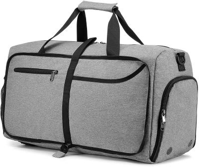 China Fashion Travel Duffel Bags 40L Travel Weekender Bags With Shoe Compartment Foldable Weekend Travel Bag for sale