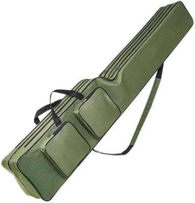 China Fishing Rod Case Pole Bag Fishing Rod Reel Bag Rod Oxford Large Capacity Fishing Tackle Storage Bag for sale