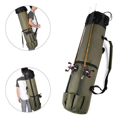 China Polyester Fishing Rod Carrier Fishing Reel Organizer Pole Storage Bag For Fishing And Traveling for sale