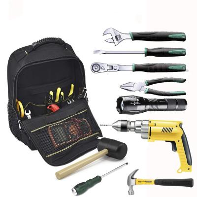 China Waterproof Tool Bag Backpack Large Capacity Oxford Electrician Tool Bag NT619 for sale