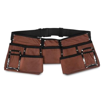 China Tool Belt Suspenders Cooling Mesh Leather Tool Belt Padded Suspenders Steel Buckle 14 x 14.5 x 4 inches for sale