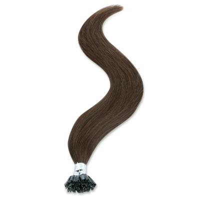 China Double Wave Silky Straight Pulled Remy Human Nail U Tip Pre Bonded Capsules Hair Extension for sale