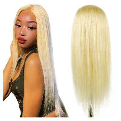 China Barely Shedding Thick Soft 13X4 FH 180% Virgin Hair 30 Inch Straight Weave 613 Blonde Hhuman HD Lacefront Wig for sale