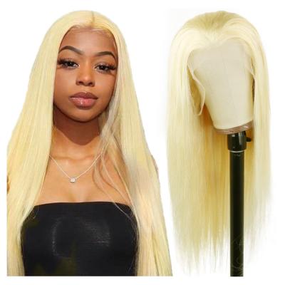 China FH 26 Inches Hair HD Lace Front Wigs White Blonde For Women 26 Inches Soft Smooth Thick Straight Full Lace Shedding Barely Shedding Wig for sale