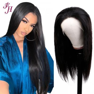 China FH Fast Delivery Virgin Hair Soft Thick Smooth Shedding Raw Unprocessed Barely Cuticle Aligned Hair End 13*4 Healthy Lace Front Wig For Black Women for sale