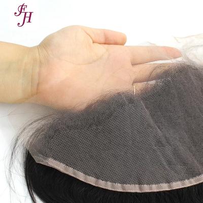 China Wave FH 13x4 HD Lace Headband Silky Straight HD Thin Swiss Film Transparent Lace Bandeau for sale