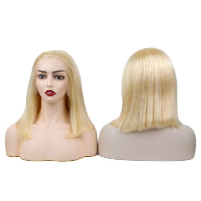 China FH 150% Density Hairline 4x4 5x5 13x4 Hairline 4x4 5x5 13x4 Hairline Natural Virgin Hair Soft Thick Shedding Blonde Barely Cut Bob Closure Wigs for sale