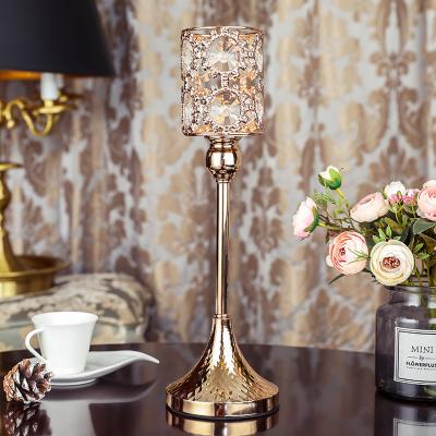 China Beautiful Gold Crystal Tea Light Candle Holder ZX003/007 High Quality Wholesale Home Table Decoration Home Decor for sale