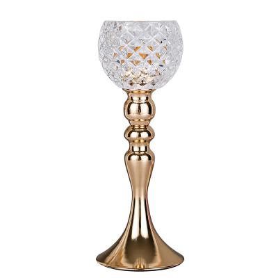 China Hot Luxury Modern Home Decoration Xale Gold Tea Light Gold Wedding Decoration Candle Holder ZX153 for sale