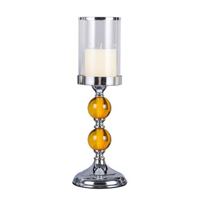 China Creative Metal Crystal Candle Holder Factory Wholesale European Style Candlesticks For Home Decoration Wedding ZX405 for sale