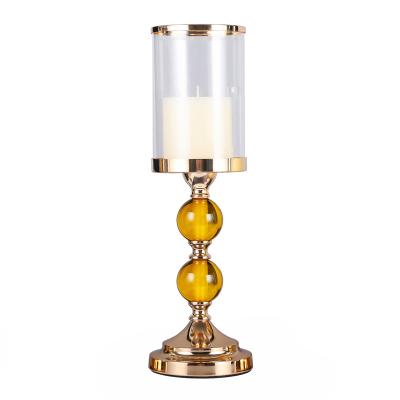 China Creative Metal Crystal Candle Holder Factory Wholesale European Style Candlesticks For Home Decoration Wedding ZX421 for sale