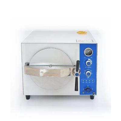 China 20L Vertical 304 Stainless Steel Portable Pressure Steam Sterilizer No Water Tap for sale