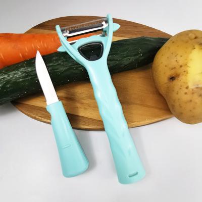 China Long Sustainable China Yangjiang Kitchen Multifunction 4 In 1 Y Vegetable Peeler With Knife for sale