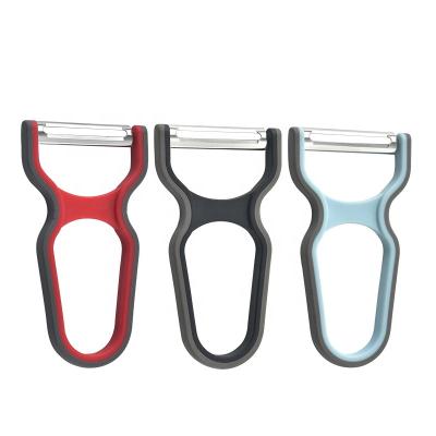 China Viable IN Stock Ultra Sharp Y-Shaped Magic Potato Vegetable Peeler With Soft TPR Handle for sale