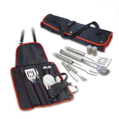 China Easily Cleaned Hot Sale Barbecue Tool With Apron / BBQ Tool Kit Apron for sale