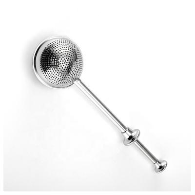 China WITH LID Large Capacity 18/8 304 Stainless Steel Hot Running Fine Tea Infuser Mesh Strainer For Hanging On Teapots Cups for sale