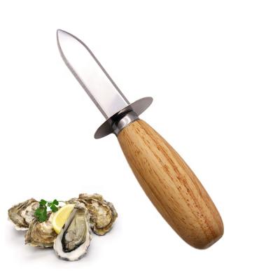 China China Factory New Kitchen Seafood Shell Shucking Knife Opener Tools Oyster Stocked Knife With Wooden Handle for sale