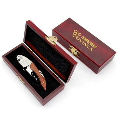 China Wholesale Stainless Steel Corkscrew Bottle Openers Stock Wine Openers With Gift Wooden Box for sale