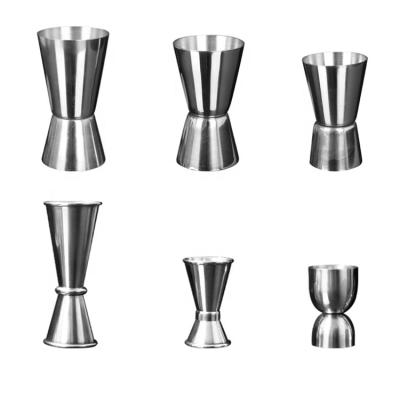 China Wholesale Stainless Steel Bar Tool 15ml 30ml Stock Double Sided Stainless Steel Jigger For Bar Whiskey Cocktail for sale