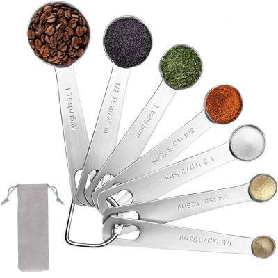 China China Factory Sustainable OEM Set Of 7 Stainless Steel Metal Dosers Set For Dry And Liquid Ingredients for sale