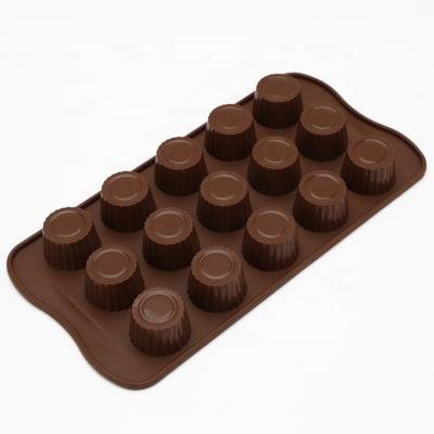 China Large Disposable Stock Reusable Mold Ice Cube Trays Baking Candy Making Supplies Cylinder Forming Silicone Chocolate Molds for sale