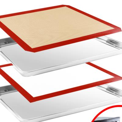 China Amazon Customized Disposable Easy Clean Silicone Making Mat Sheet Macaron Cookie Baking Bake Oven Mat Silicone Kneading Dough Mat for sale