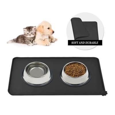 China Factory Price Non-automatic Silicone Direct Waterproof Pet Food Feeding Mat For Feeding Bowl Mat for sale