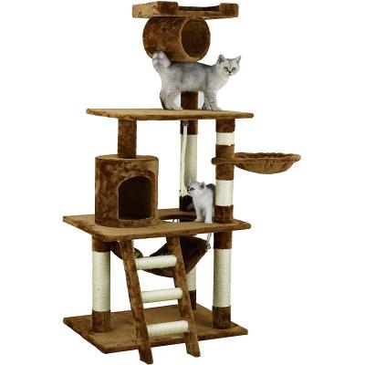 China Factory Sustainable Large Cat Tower Tree Indoor Customizable Luxury Pet Toys Large Cat Tree for sale