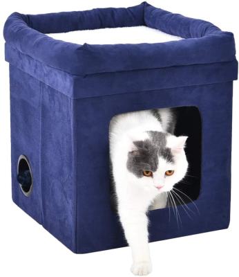 China Folding Travel Cat Cave Bed, Cat Bed House With A Safe Feeling, Multifunctional Luxury Bed For Dogs And Cats for sale