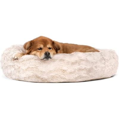 China 2021 New Hot Selling Pet Bed Travel Around High Quality Artificial Fur Dog Bed for sale