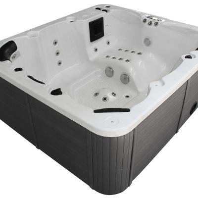 China Modern High Quality 5-Person Modern Design Outdoor Spa Hot Tub with Air Jet Massage for Hotels Featuring Ice Bath Hot Tub Features for sale