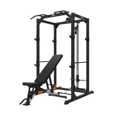 China New Design Gym Equipment Bench Light Commercial Multi Station Power Squat Rack With Bench for sale