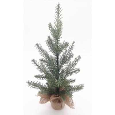 China Chirstmas Decor Artificial Christmas Tree Table Top Jute PIncone Tree Christmas Festival Decoration for sale