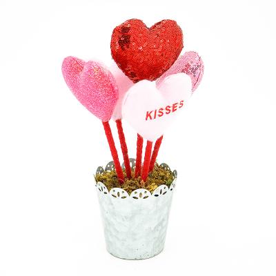 China Winyoung Plant Aquatic Plants Non Woven Fabric Potted Small Table Pot Handmade Valentine Decoration for sale