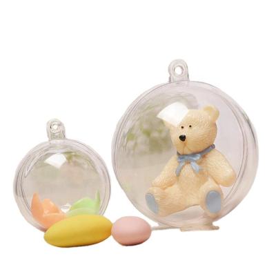 China Custom Clear Xmas Bauble Christmas Decoration Miscellaneous Decoration Bauble PET Hanging Plastic Ornaments for sale