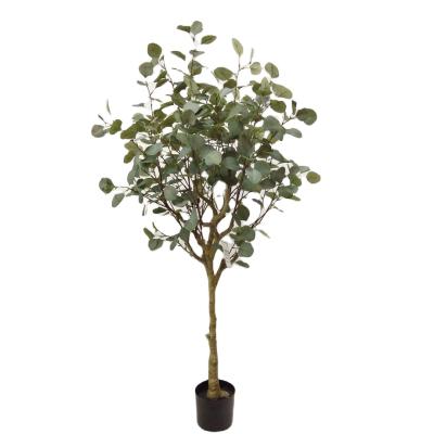 China Art Decor Factory Manufacture Artificial Tree Plants Rigged Eucalyptus Tree For Garden Decoration for sale