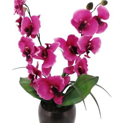 China Traditional Colorful Artificial Butterfly Orchid Flower Potted Artificial Flower for sale