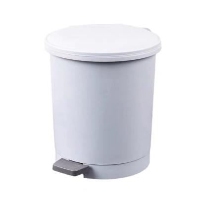 China Pressing Type Wholesale Customized Plastic Pedal Type Kitchen Eco-Friendly Trash Can With Lid for sale