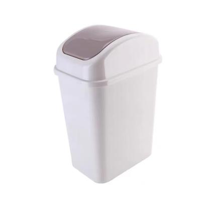 China High Quality Indoor Plastic Trash Can 6L Swing Lid Kitchen Plastic Waste Bin Cover Rolling Type For Sale for sale