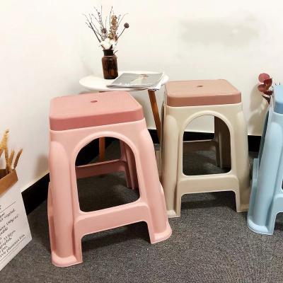 China Household Stools Living Room Fixed Height Hot Selling Plastic Chinese Stacking Stool For Adult for sale