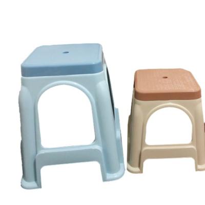 China Best Selling Living Room Home Furniture Leisure Fixed Height Plastic Square Stool For Household for sale